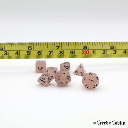 Mini Dice Set Dusty Pink