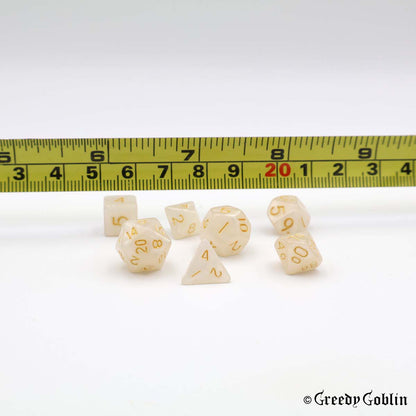 Mini Dice Set Marble White