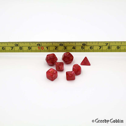 Mini Dice Set Marble Pink