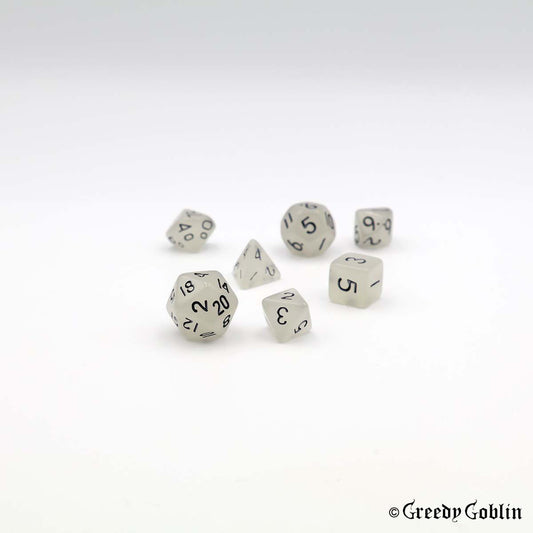 Mini Dice Set Glow in the Dark