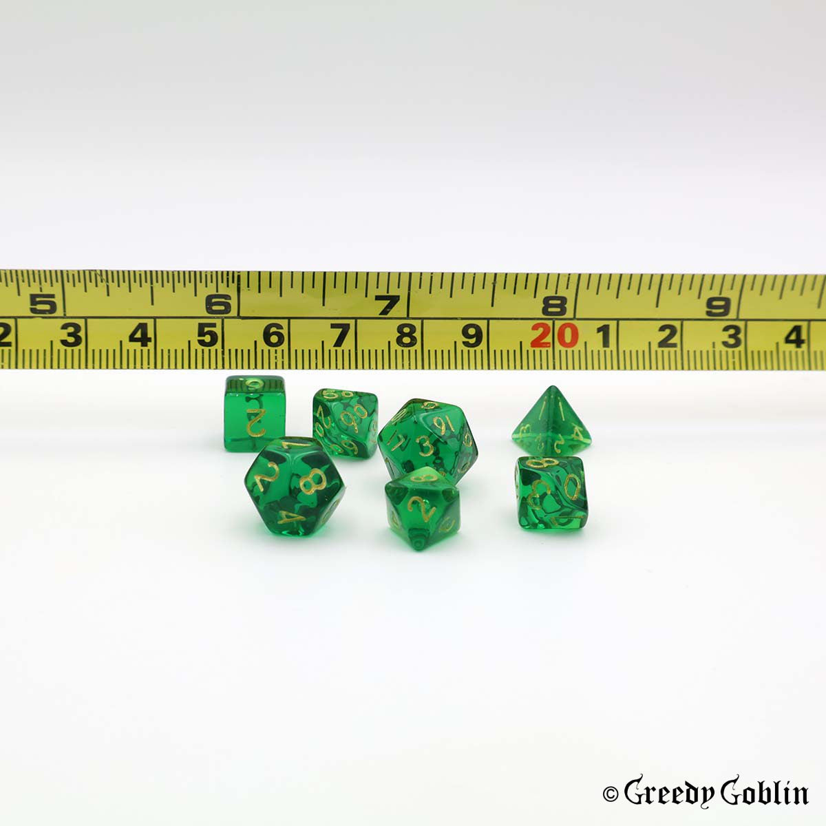 Mini Dice Set Transparent Green