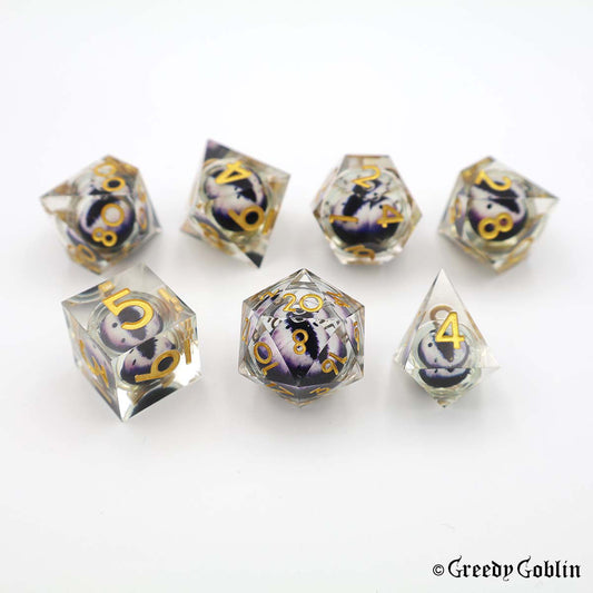 Liquid Core Dice Set (Bright Purple Eye)