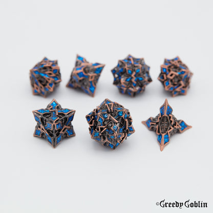 Floral (Copper and Blue)