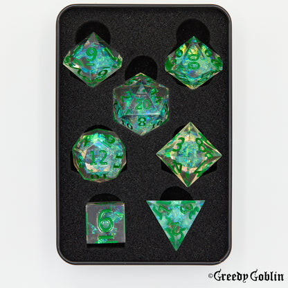 Sharp Polydice Set (Clear Green)