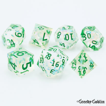 Sharp Polydice Set (Clear Green)