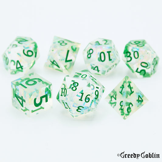 Sharp Polydice Set (Clear Green)