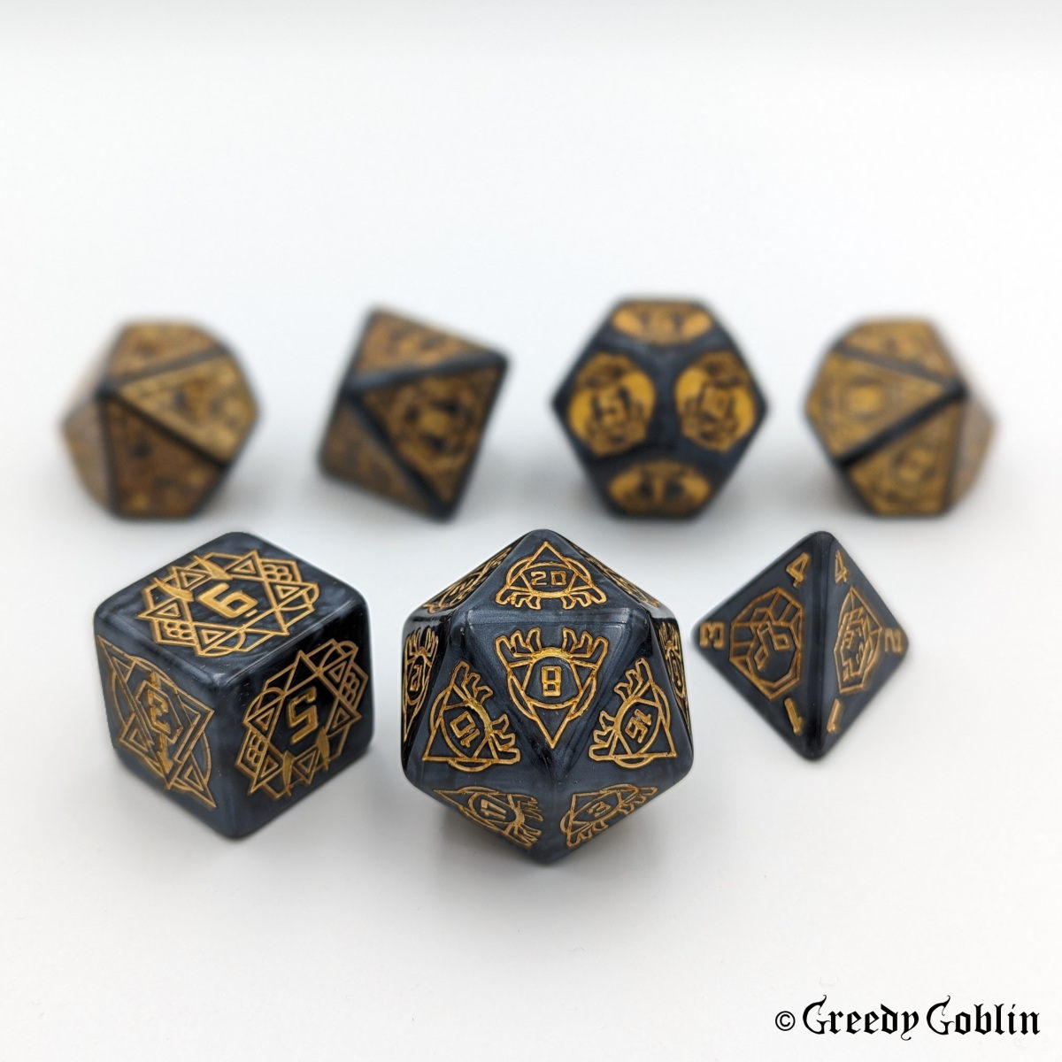 Star Sign Dice Set (Black)