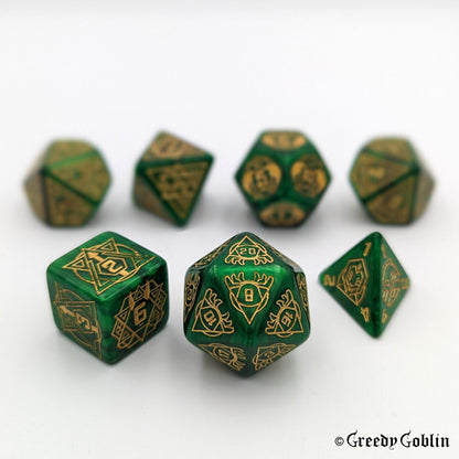 Star Sign Dice Set (Green)