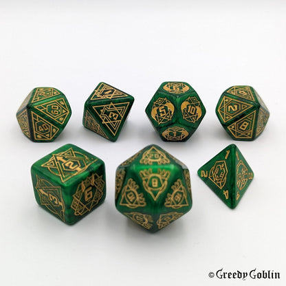 Star Sign Dice Set (Green)