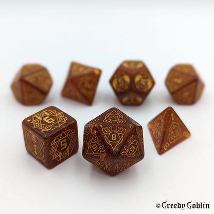 Star Sign Dice Set (Orange)