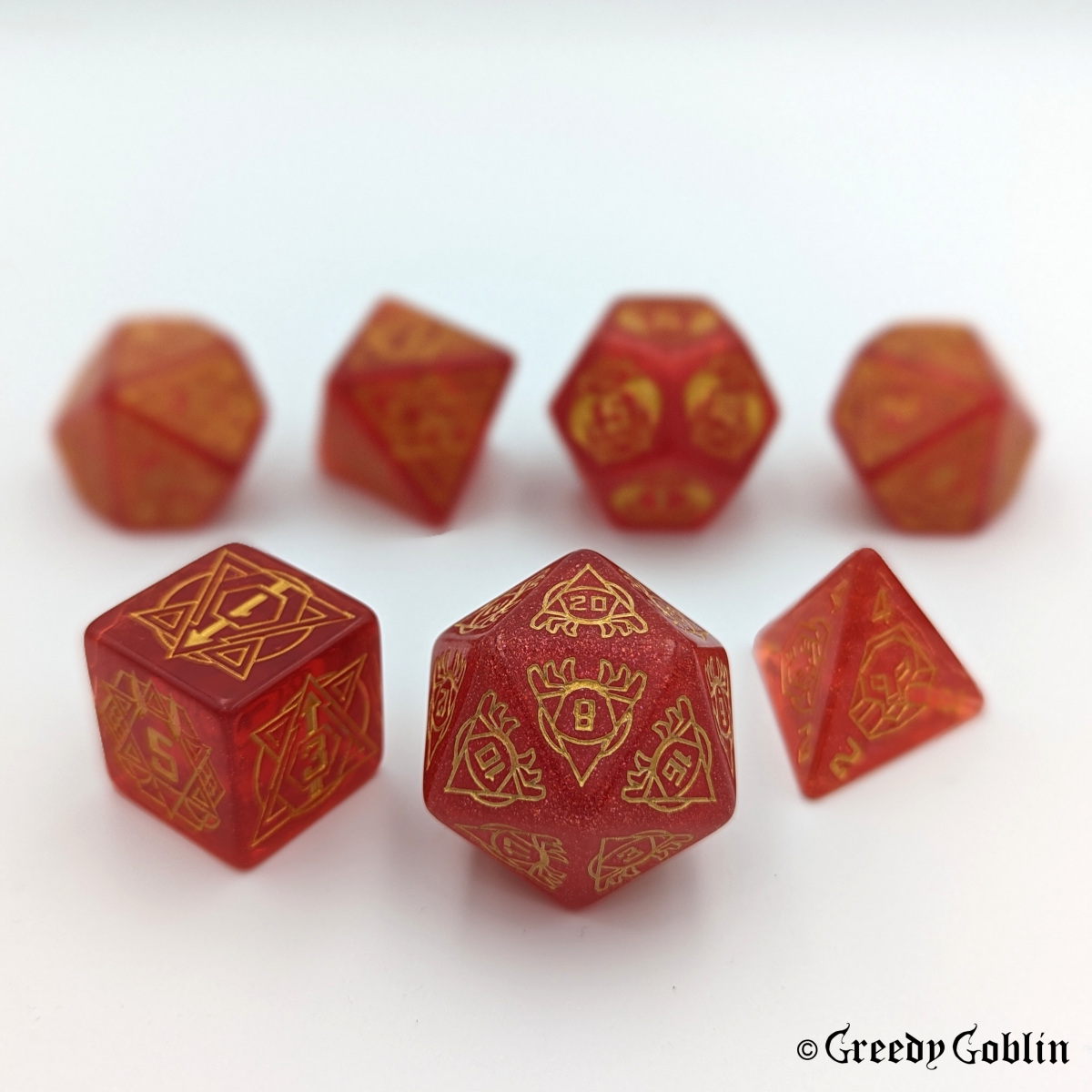 Star Sign Dice Set (Red)