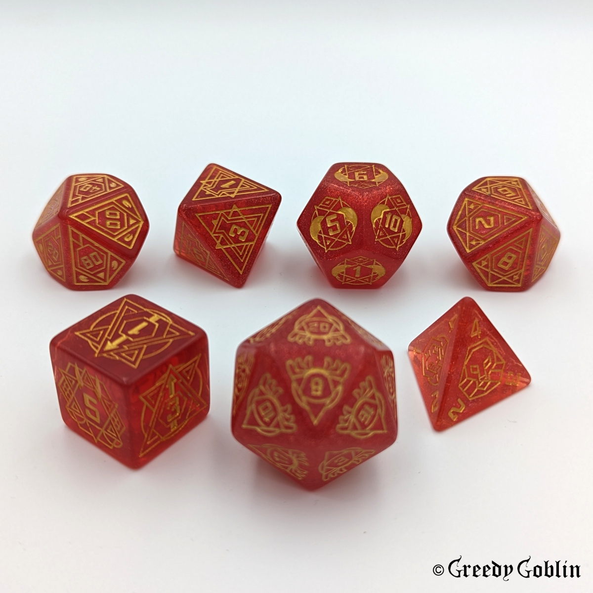 Star Sign Dice Set (Red)