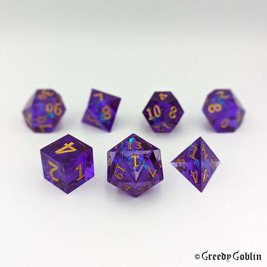 Sharp Polydice Set (Transparent Purple)