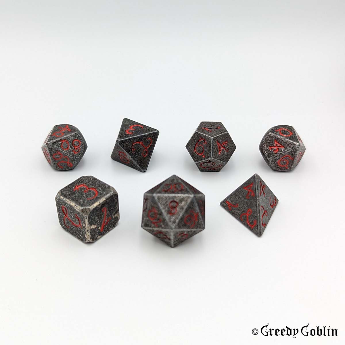 Metal Polydice Set (Old Metal Red)