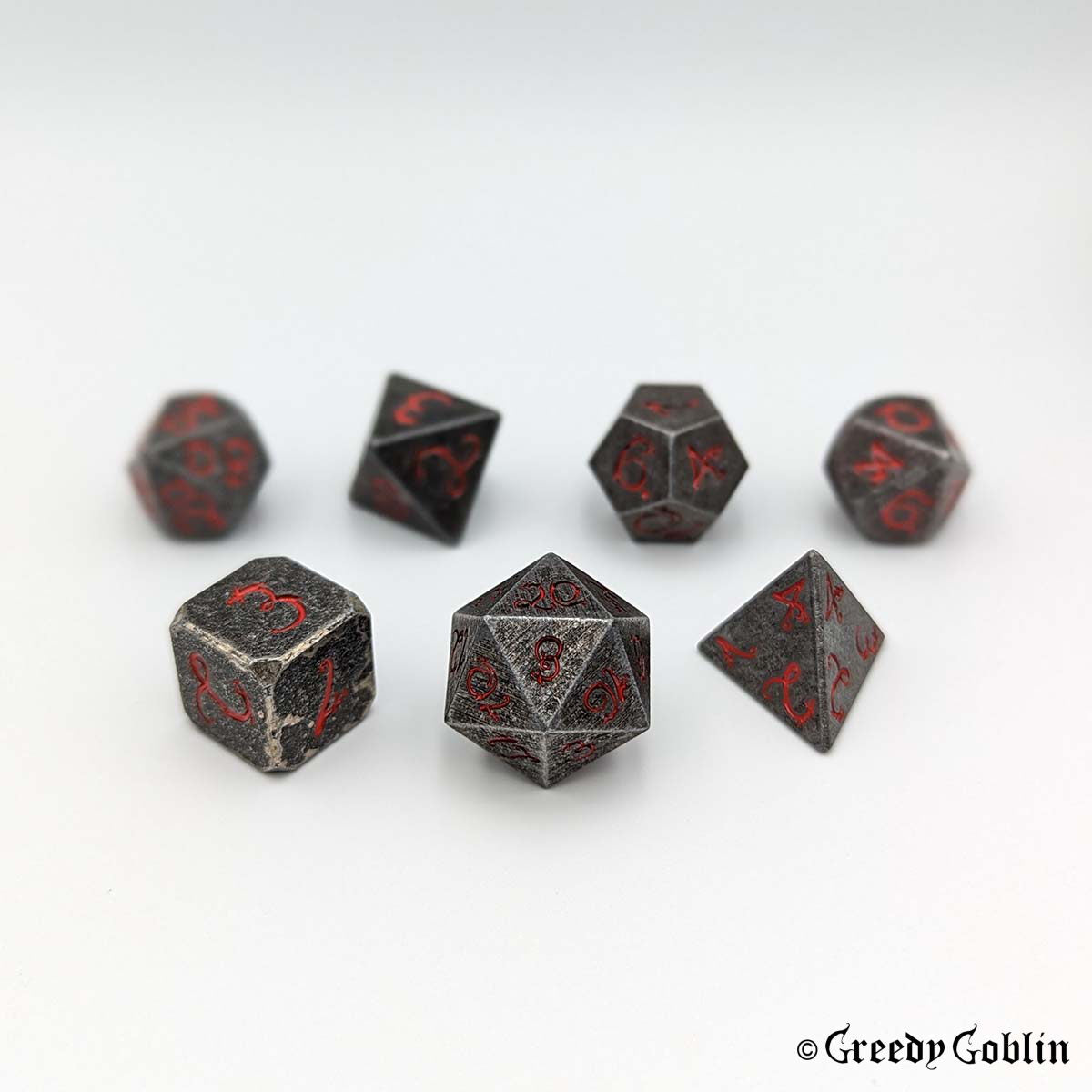 Metal Polydice Set (Old Metal Red)