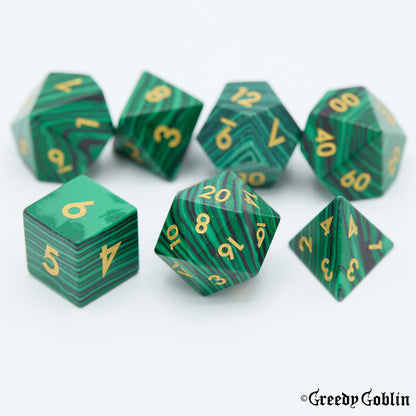 Malachite Polydice Set