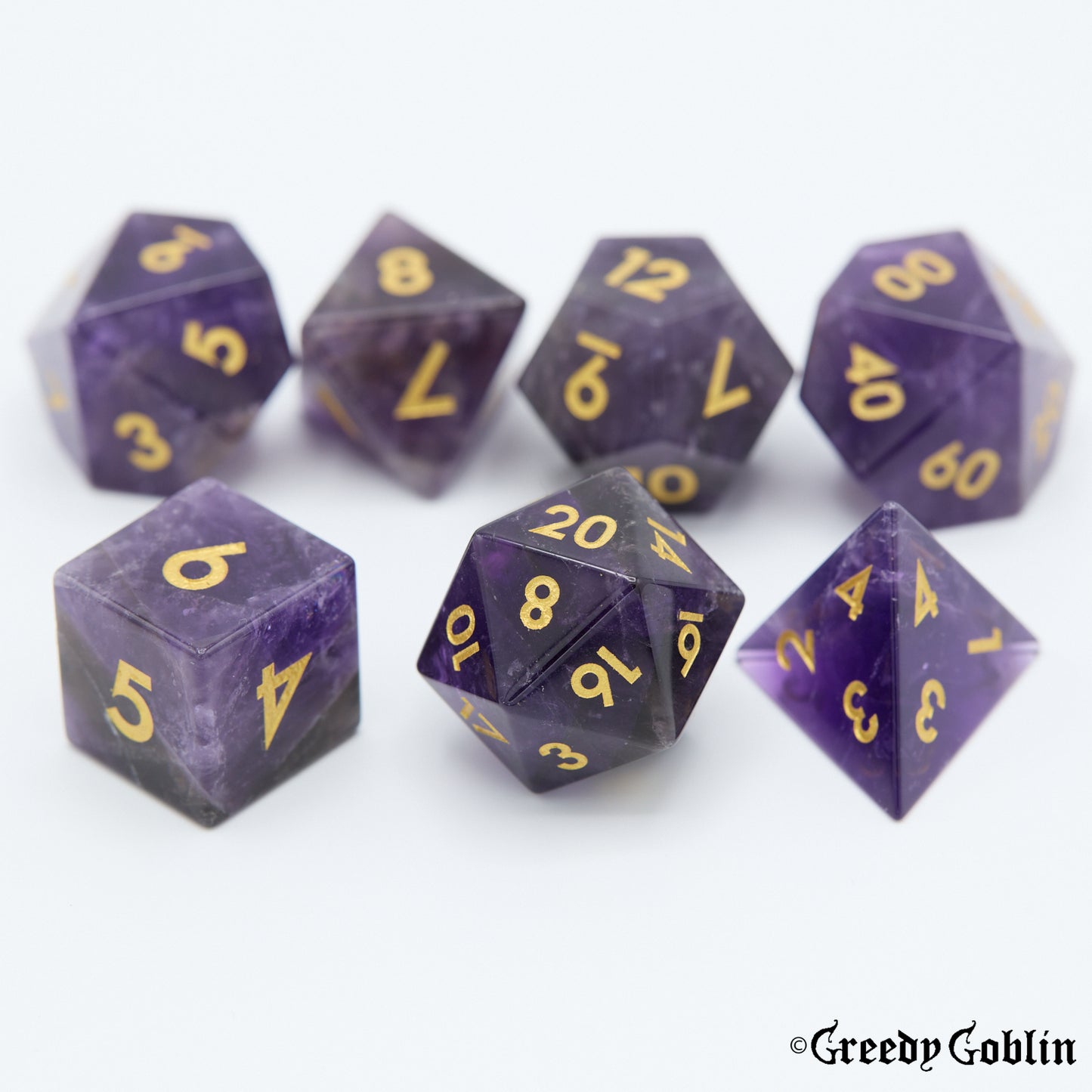 Amethyst Polydice Set