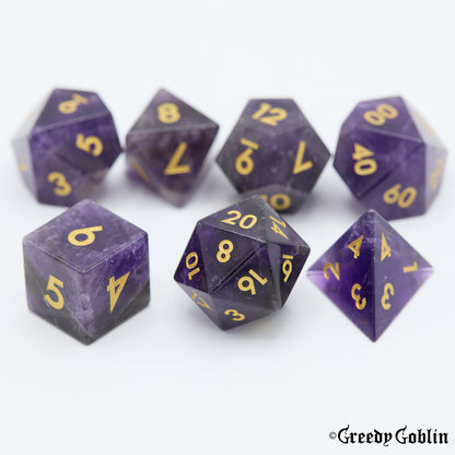 Amethyst Polydice Set