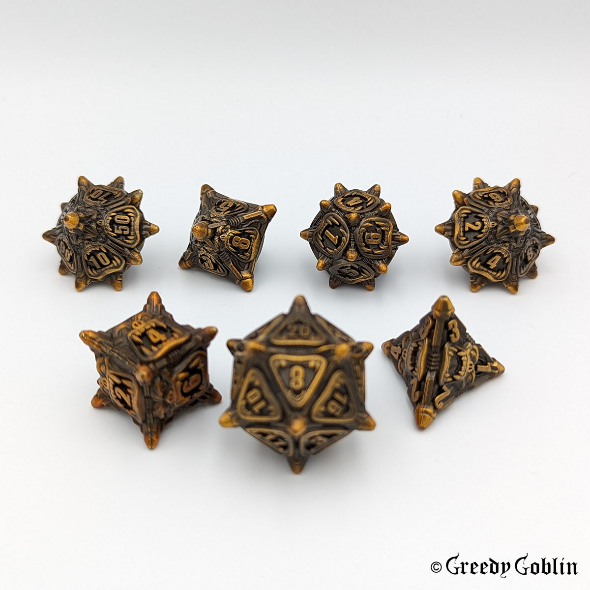 Metal Polydice Set Monsterhead (Bronze)