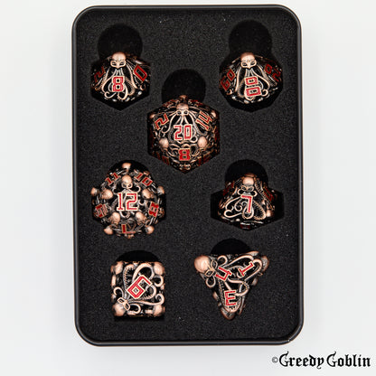 Metal Hollow Dice Set (Kraken Copper)