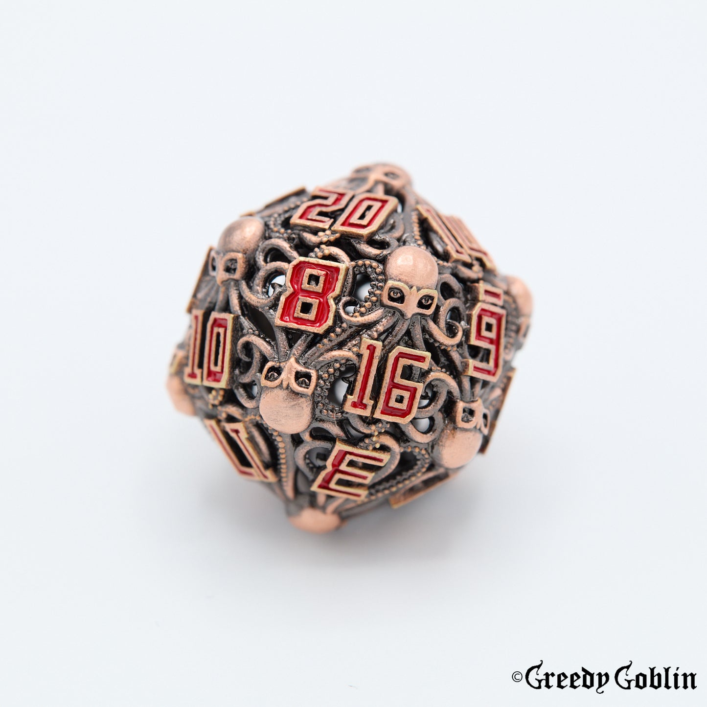 Metal Hollow Dice Set (Kraken Copper)