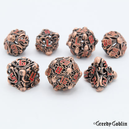 Metal Hollow Dice Set (Kraken Copper)