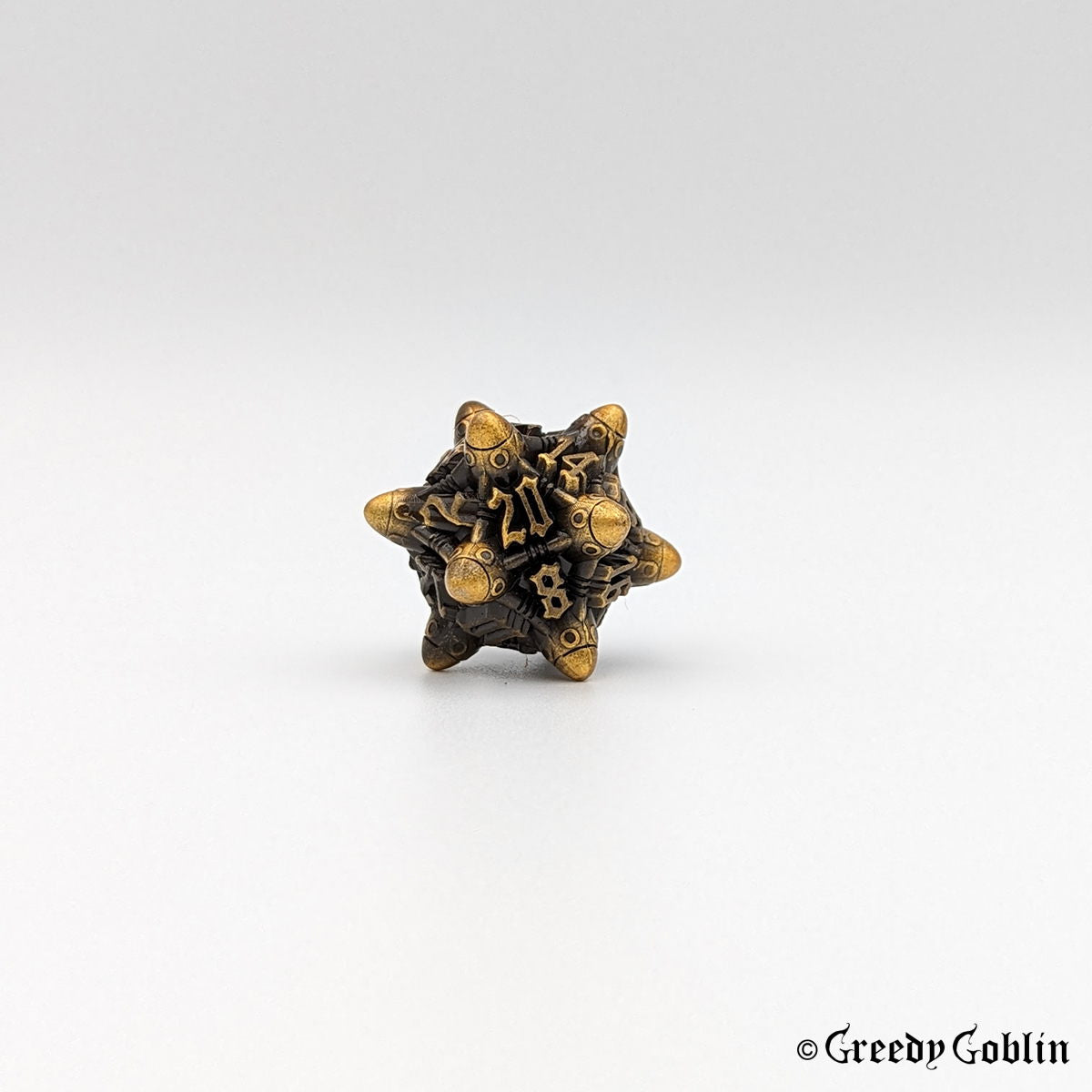 Metal Futuristic Polydice Set (Bronze)