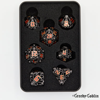 Metal Hollow Dice Set (Kraken Black)