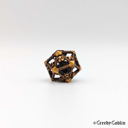 Metal Hollow Beholder Dice Set (Bronze)