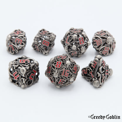 Metal Hollow Dice Set (Kraken Silver)