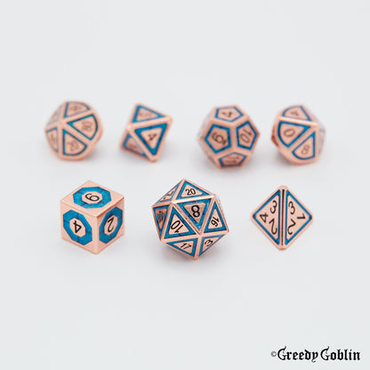 Metal Polydice Set (Blue Bounds)