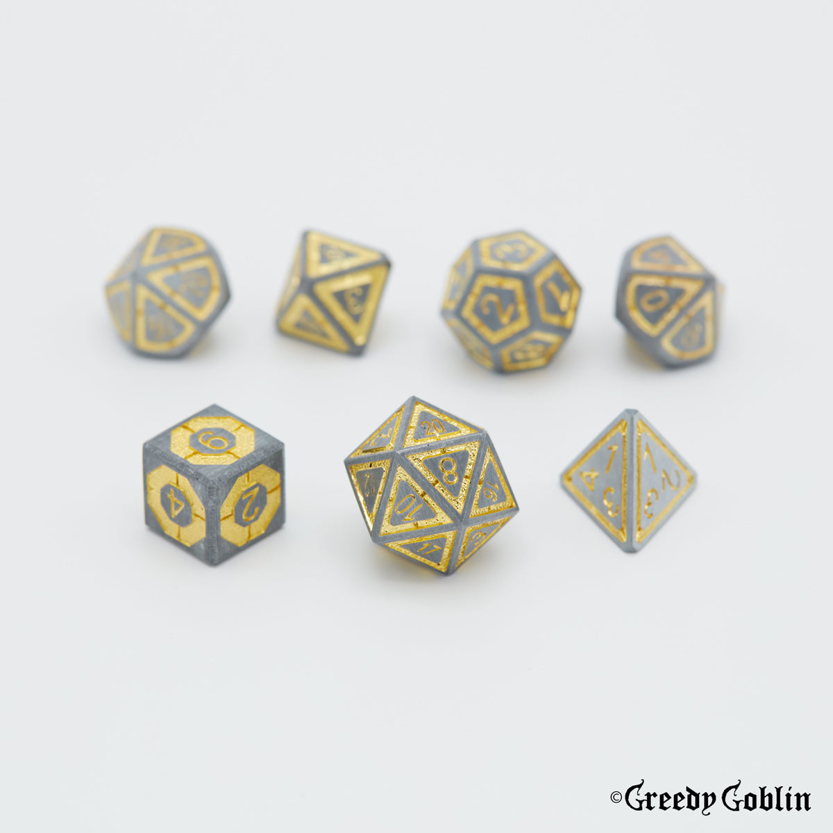 Metal Polydice Set (Gold Bounds)