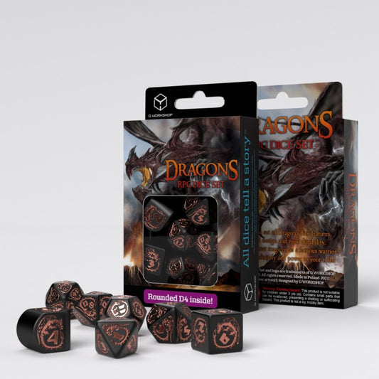 Q-Workshop Dragons Dice Set : Obsidian