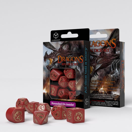 Q-Workshop Dragons Dice Set : Ruby