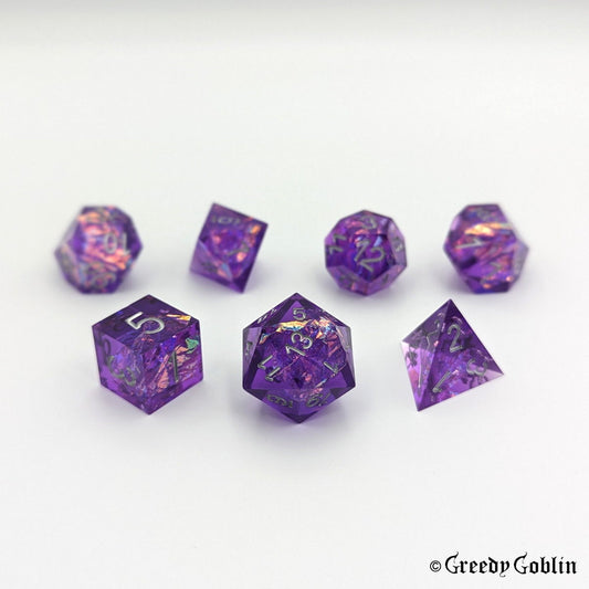 Sharp Polydice Set (Transparent Purple)