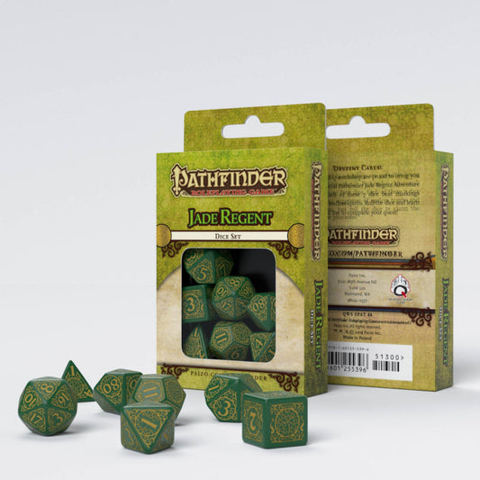 Q-Workshop Pathfinder Dice Set : Jade Regent