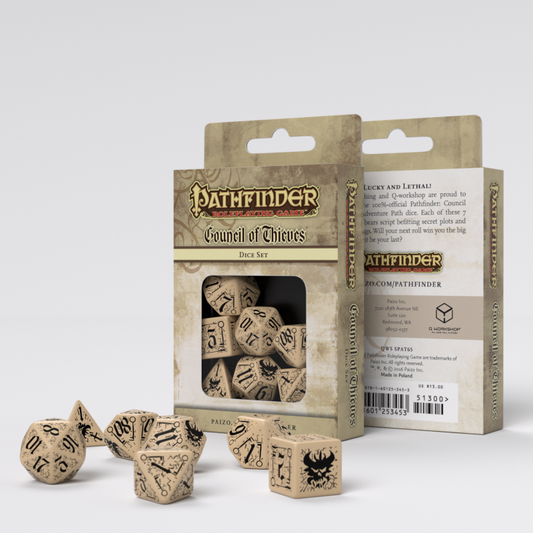 Q-Workshop Pathfinder Dice Set : Council of Thieves