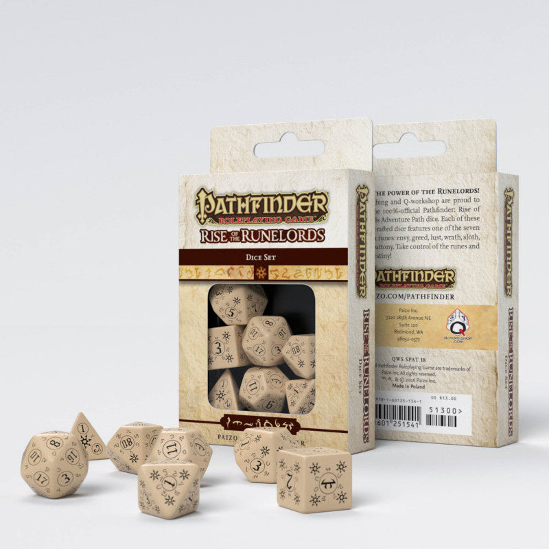 Q-Workshop Pathfinder Dice Set : Rise of the Runelords